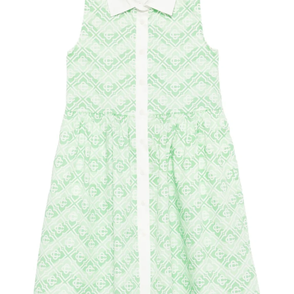 Платье с монограммой и воротником