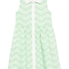 Платье с монограммой и воротником