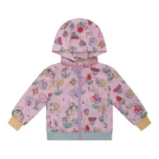 Дождевик с капюшоном и цветочным принтом