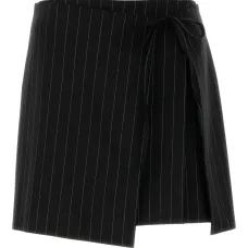 Мини-юбка с вышивкой и полосатым узором Мини-юбка с вышивкой и полосатым узором