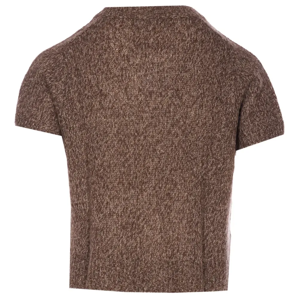 Вязаная блуза с круглым вырезом