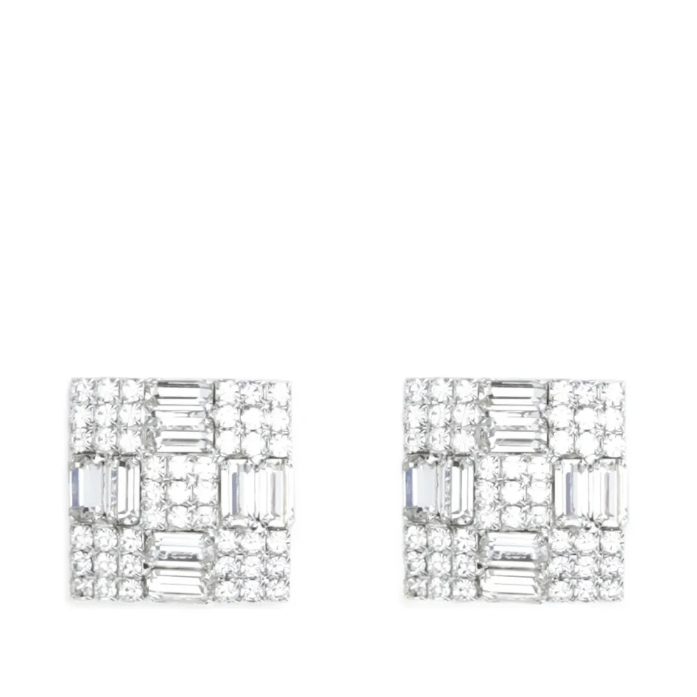 Квадратные украшенные серьги