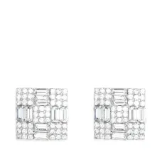 Квадратные украшенные серьги