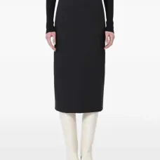 Миди-юбка с разрезом и эластичным поясом Миди-юбка с разрезом и эластичным поясом