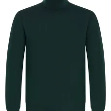 Вязаный свитер с воротником-гольф