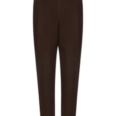 Брюки с двойным поясом и вытачками