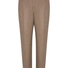 Брюки с двойным поясом и вытачками