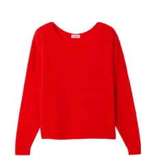 Джемпер с длинными рукавами и вырезом "лодочка"