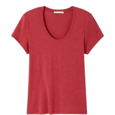 Футболка с короткими рукавами и V-образным вырезом