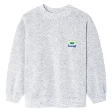 Фактурный свитшот с нашивкой-логотипом Фактурный свитшот с нашивкой-логотипом