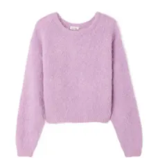 Джемпер с круглым вырезом и длинными рукавами