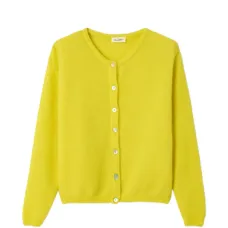 Кардиган с круглым вырезом и длинными рукавами