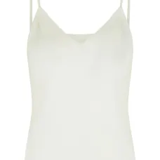 Кашемировый топ на бретелях с плетёными лямками