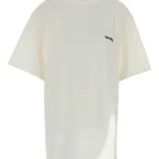 Футболка с разрезом и круглым вырезом