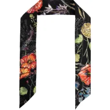 Шелковый платок с цветочным принтом Шелковый платок с цветочным принтом