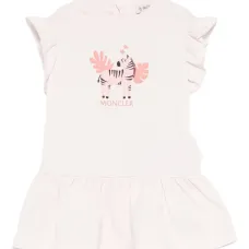 Платье с оборками и графическим принтом