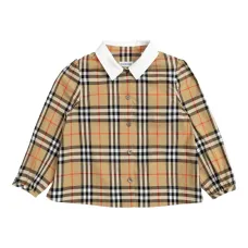 Рубашка в клетку с воротником