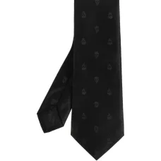 Галстук с принтом черепов