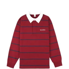 Полосатая рубашка поло с длинными рукавами Полосатая рубашка поло с длинными рукавами