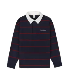 Полосатая рубашка поло с длинными рукавами Полосатая рубашка поло с длинными рукавами