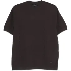 Футболка с короткими рукавами и узором "елочка"