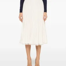 Юбка миди с завышенной талией и складками