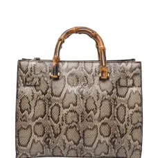 Сумка-шоппер с принтом питона и логотипом Сумка-шоппер с принтом питона и логотипом