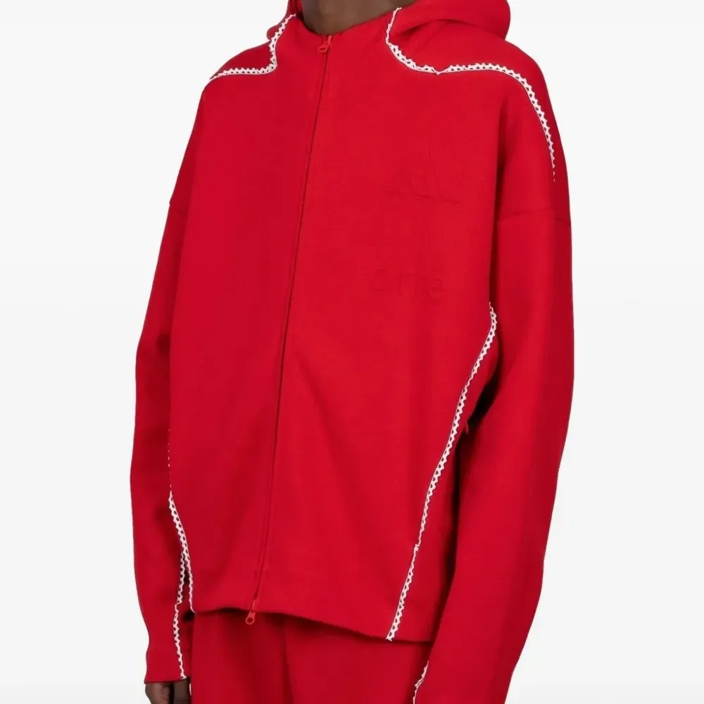 Худи на молнии с отделкой кружевом X Arte Antwerp Худи на молнии с отделкой кружевом X Arte Antwerp