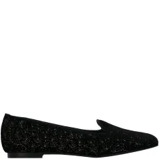 Лоферы из бархата с цветочной вышивкой Лоферы из бархата с цветочной вышивкой