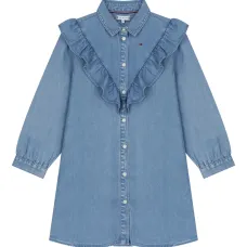 Джинсовое платье с оборками