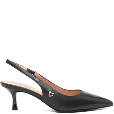 Туфли-слингбэки с аппликацией в виде сердца