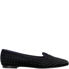 Лоферы из бархата с заклёпками Лоферы из бархата с заклёпками