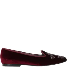 Лоферы из велюра с цветочным узором Лоферы из велюра с цветочным узором