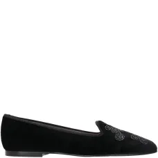 Лоферы из велюра с цветочным узором Лоферы из велюра с цветочным узором