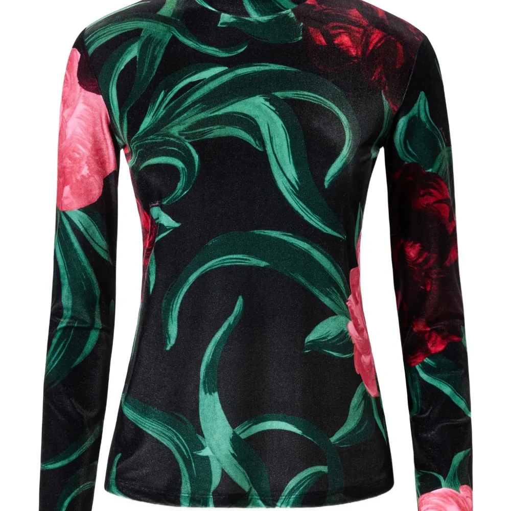 Водолазка с цветочным принтом