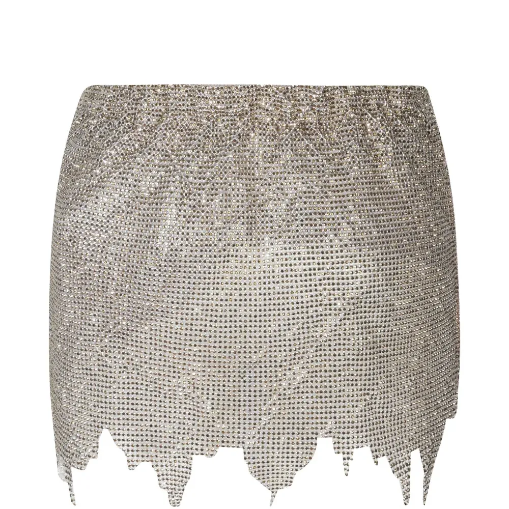 Украшенная асимметричная юбка