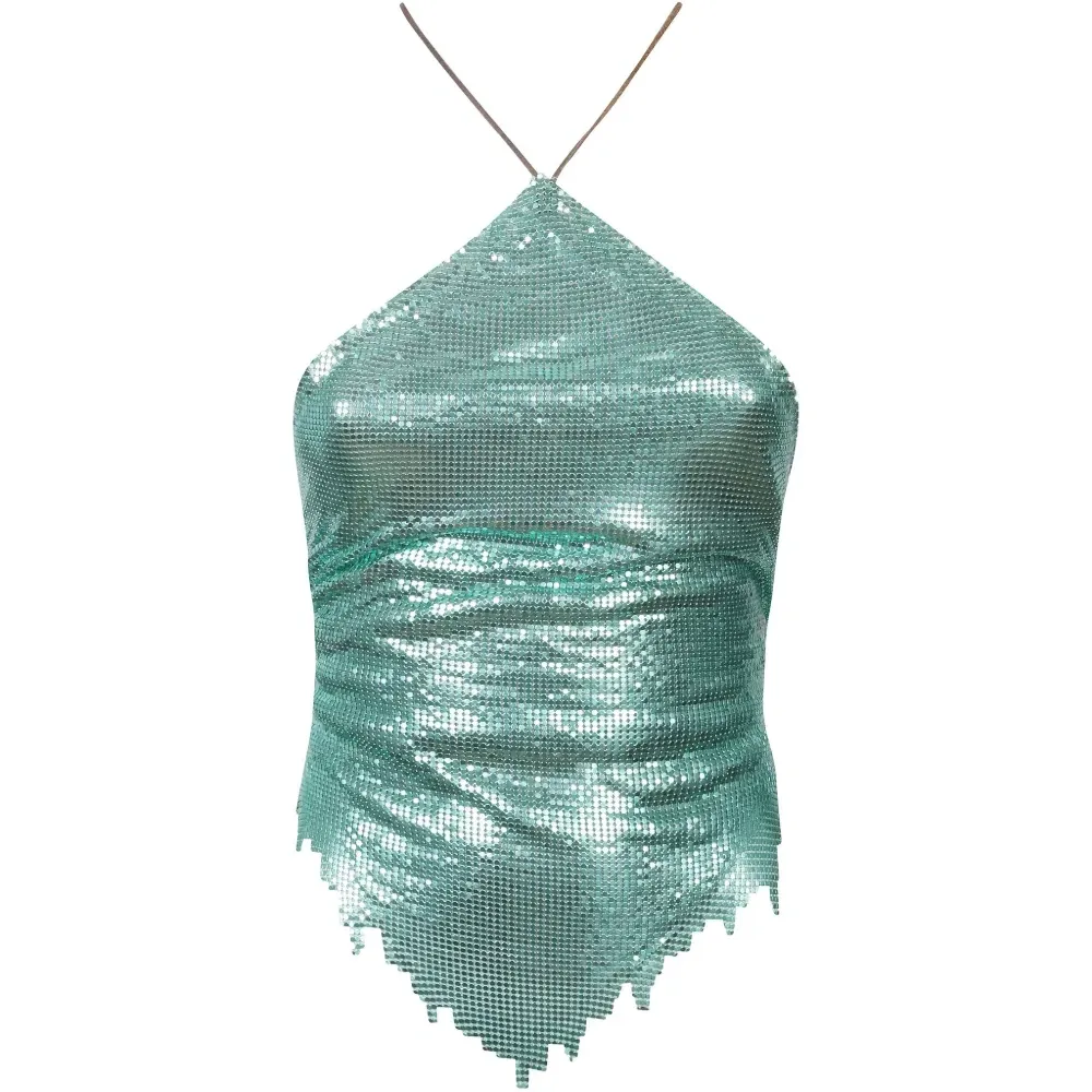 Топ на шее (топ с воротником-холтер)