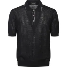 Поло с перфорированным дизайном