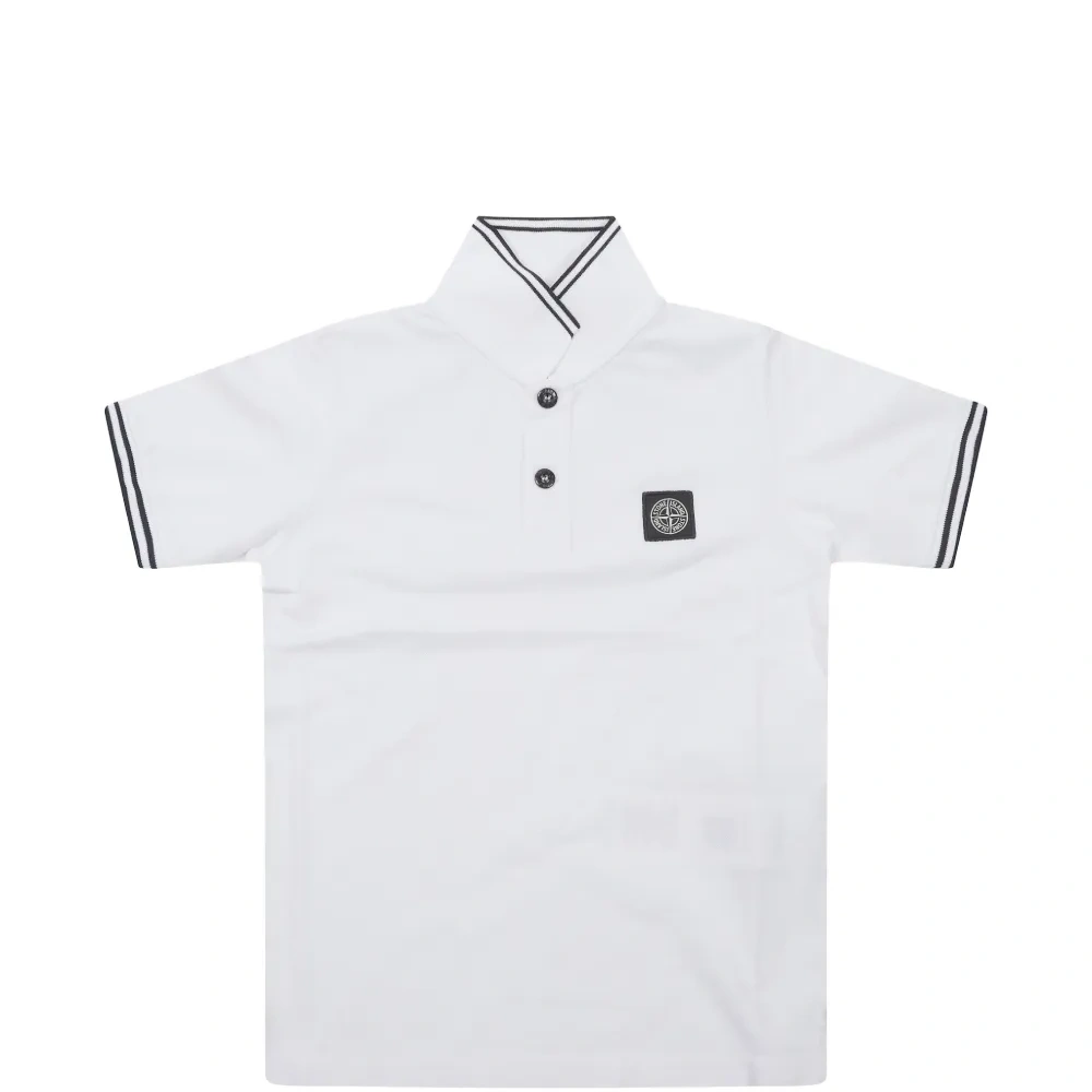 Поло с полосатыми деталями