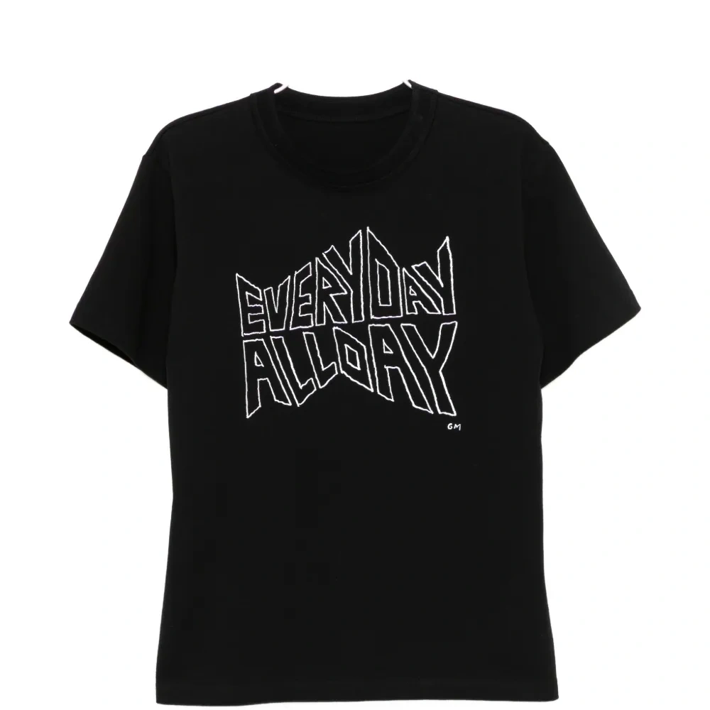 Футболка с круглым вырезом и принтом