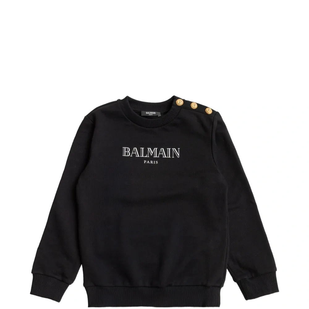 Свитшот с логотипом и пуговицами