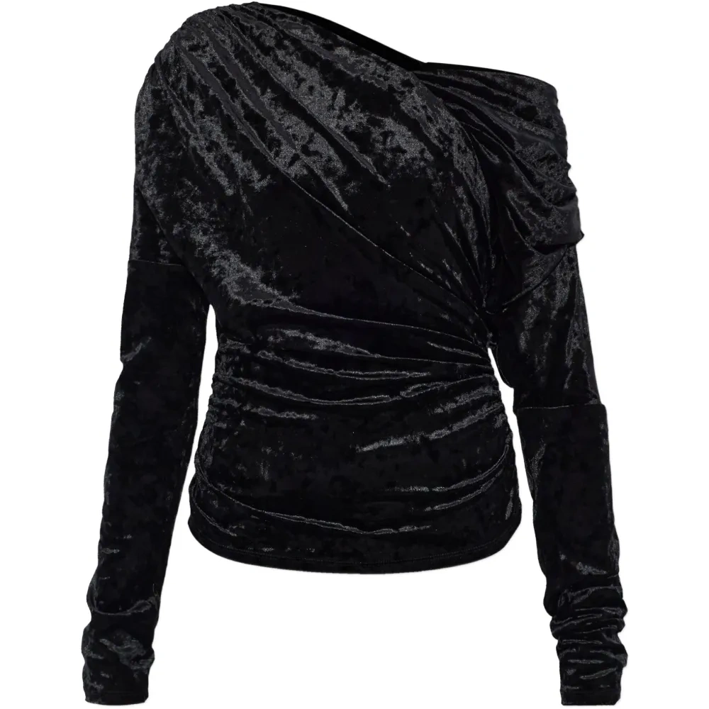 Топ на одно плечо с длинным рукавом Топ на одно плечо с длинным рукавом