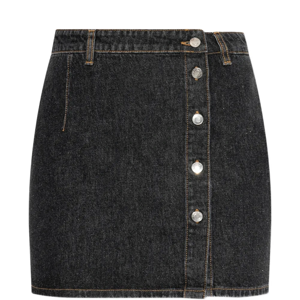 Джинсовая мини-юбка на пуговицах