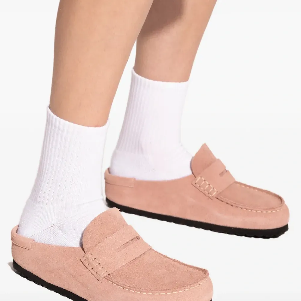 Мюли Naples из замши с перекрестными ремешками