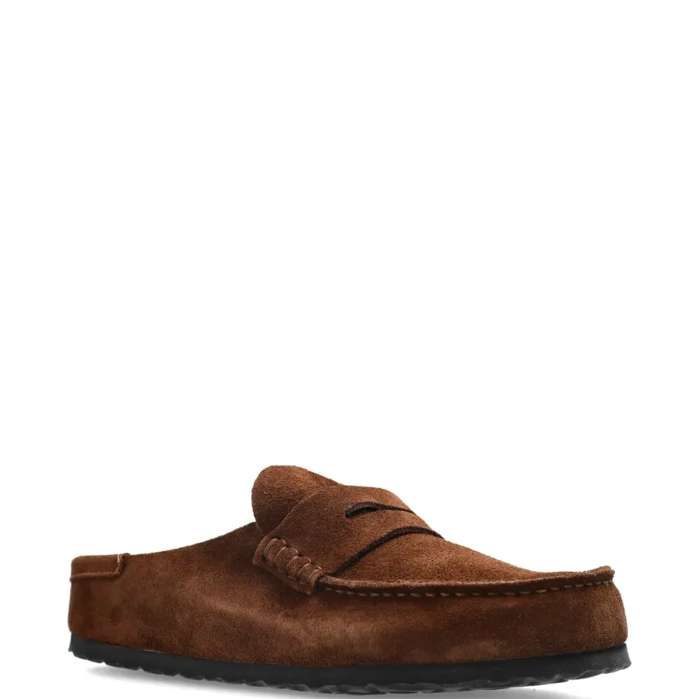 Мюли Naples из замши с перекрестными ремешками