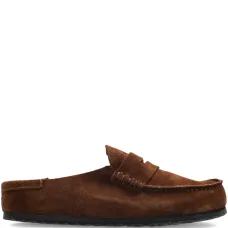 Мюли Naples из замши с перекрестными ремешками