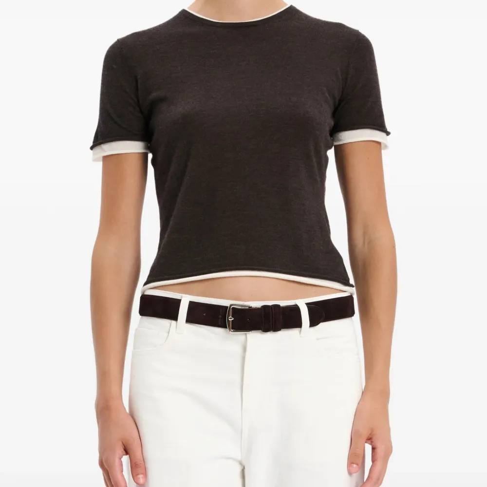 Топ с контрастной отделкой