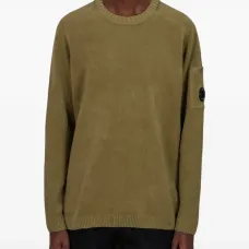 Джемпер с круглым вырезом и отделкой рукавов