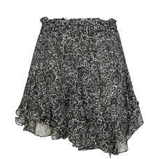 Шорты с цветочным принтом и оборками