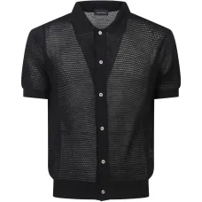 Рубашка из сетки на пуговицах